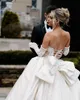 Line Elegant A Wedding Dress Strapless Detachable Sleeve Lace Applique Bridal Gown Robe Saudi Arabic Vestidos De Novia 326 pplique rabic