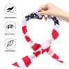 Bow Ties Men's Pocket Square Cotton Cottonkefss Satin Headbands American Flag Bandanas Diarf