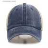 Ball Caps Vintage Washed Distressed Baseball Cap Custom Men Mesh Trucker Hat Casual Women Hip Hop Caps Kpop Snapback Sun HatsY240315