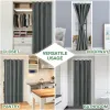 Curtains Velvet Door Curtains Thermal Insulated Single Door Curtains Drapes Eyelet Stairway Kitchen Living Room Curtains Panels Ring Top