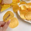 Hair Accessories Funny Simulated Potato Chip Hairpin Clips For Girls Women Duck Bill Clip Side