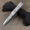 UT Serie Klar Grun Edition Micro Ultra OTF Tech Messer D2 Stahl Drop Point Klinge Hart Acryl Griff EDC Selbstverteidigung