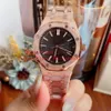 8 Style Wristwatches Unisex 37mm 15450 18k Rose Gold Asia 2813 Movement Automatic Mechanical Transparent Watch Women's Watche307g