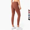 Lu Pant Align Lemon Yoga High Dames Premium Fiess-broek Heuptaszakken Grote maten Zachte legging Joggingbroek Fietsen Gym Activewear Jogger