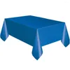 Table Cloth Disposable Waterproof Plastic Tabletop Cover Portable Tablecloth Solid Color Party Dining Kitchen Supplies And Acc