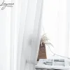 Perdeler Beyaz Pamuk Keten Tül Tül Oturma Odası İçin Perdeler Modern Sheer Vual Perde Yatak Odası Pencere Ekranı Kör Dökümler Özel Yapım
