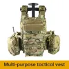 Gilets tactiques Porte-plaque camouflage Sacs Molle pour magazines légers chasse gilet de protection complet équipement d'entraînement tactique Oxford 240315