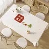 Table Cloth Yellow Orange Bear Grid Printed Tablecloth Household Dining Waterproof And Oil Resistant Tea Mat TV Dust-proof