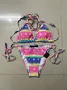 BIKINI Summer Designer Women Bikini Sets Seksowne przezroczyste paski luksusowe gwiazdy kostiumu kąpielowego Kształt kąpielowy paleniem Kąpiec Kąpiec Kącik SWOJE ZATRZYMANIE PLABY BIBIBINI W07