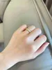 Bröllopsringar Vintage Band Rings Van Clee Brand Designer Copper Full Crystal Wedding Ring For Brides Förlovningsring med Box Party Gift for Women Jewelry Q240315