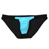 Sous-vêtements voir à travers les sous-vêtements sexy bikini slips glace soie hommes gay pénis pochette patchwork ultra mince lingerie