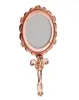 Mini miroir de maquillage pliant cosmétique de poche de Style Antique Vintage or Rose rond 7445431