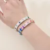 Pulseras de encanto 2024 Amigo para las mujeres Esmalte Azulejos Cuentas Pulsera personalizada Boho Summer Beach Joyería de moda Femme