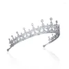 Hair Clips Vintage Cubic Zirconia Tiara For Wedding Crystal Bridal Headpiece Diadem Girl Prom Party Head Jewelry