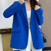 Costumes pour femmes Printemps Automne Annals 2024 Femmes Senior Design Sense Blazer Veste Femme Coréenne Coupe Ample Couleur Solide Costume Casual Tops Manteau