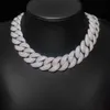 22 mm Bust Down Iced Out Miami Cuban Link Chain Moisanite VVS Diamond