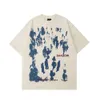 2024 Designer tshirt high street mode trend varumärke abstrakt tema överdimensionerad kortärmad t-shirt trendig andningsbar