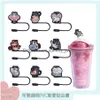 Drinking Sts Baby Girl Cat Kitten Sile St Toppers Accessories Er Charms Reusable Splash Proof Dust Plug Decorative 8Mm/10Mm Party Drop Ot4Vy