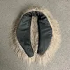 Halsdukar naturlig mongolisk päls krage mode down coat parka av löstagbar diy 110 cm lady halsduk