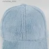 Bollmössor Autumn Winter Baseball Cap Women Fake Mink Wool Caps Men Velvet Street Hip-Hop Hat Female Spol Spol Folid Color Justerable Capy240315