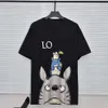 designer T Shirt Men Tshirts Summer Short-Sleeved Mens Women Animowane litery Drukowane koszulka graficzna okrągła szyja Krótkie rękawowe blaty