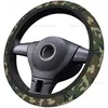 Couvertures de volant Green Camo Couverture de voiture Protecteur automatique Anti-dérapant Durable Universel 15 pouces Fit la plupart des véhicules