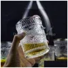 Kieliszki do wina Nordic Vintage Glass Cup Kwiat Słoneczny Tłuwione mleczne kawę zimny napój Przezroczysty kubki wodne Drop dostawa ogród Ki Dh7qm