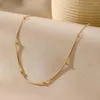 Gargantilha simples moda mulher contas corrente gargantilhas colar para mulheres meninas cor ouro jóias casamento presentes de noiva