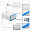 Delar 6packar transparenta skoboxskor arrangörer plast förtjockad vikbar dammtät förvaringslåda stapelbar kombinerad skoskåp