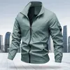 Men's Jackets 5XL Casual Sports Jacket Coat Men Spring Autumn Thin Loose Stand Up Collar Largo Size Slim Breathable Male