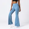 Lu Align Lemon Color Solid Women Pant Sports High midja Yoga Legging Dance Slimming Casual Loose Wide Ben Pants Athletic Fiess Clothing S