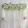 100 cm DIY Hochzeit Blumen Wand Dekor Arrangement Zubehör Seide Pfingstrose Rose Künstliche Reihe Dekoration Bogen Hintergrund 240314
