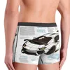 Sous-vêtements de luxe Sports Car Sous-vêtements Dessins Sketch Style Hommes Shorts Slips Boxer doux Trenky Douanes Oversize