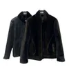 Mens New Stand Up Collar Jacket for Autumn and Winter Wearing European Mink Velvet Faux Fur Coat on Both Sides Thickened Warm