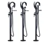 Bathtubs Faucets Oil rubbed Bronze Standing Bird Shape Bathroom Bathtub Faucet Handheld Shower Single Handle Tub Mixer Taps5345837