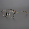 Lunettes optiques rondes Vintage pour hommes et femmes, Prescription Pure, monture de lunettes rétro de marque de luxe, 240313