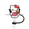 Drinking Sts 44 Colors Cats Kuromi Melody Sile St Toppers Accessories Er Charms Reusable Splash Proof Dust Plug Decorative 8Mm Party D Otaxh