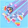 Drinking Sts Lgbt Rainbow Love Sile St Toppers Accessories Er Charms Reusable Splash Proof Dust Plug Decorative 8Mm/10Mm Drop Delivery Otavo