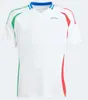 2024 Soccer Jerseys 125 -årsjubileum 24 25 Spelarversion Fans Italia Totti Chiesa Football Shirts 2025 Raspadori Ricci Lorenzo Men Set Kids Kit Italys Uniform Kits