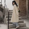 Gabardinas de mujer SuperAen doble botonadura elegante diseño coreano oficina dama beige abrigo largo para mujeres