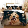 Bedding Sets Golden Retriever Duvet Cover Set Boys Pet Pattern Comforter Twin Size Print Microfiber Animal Dogs Quilt