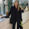 Women's Suits Oversize Black Blazer Women Korean Chic Suit Office Ladies Coat Clothing Long Sleeve Button Jackets Blazers