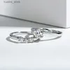 Klusterringar lesf 1 karat runt moissanite diamant vigselring för kvinnor engagemang present trendiga smycken gratis frakt l240315