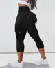 Frauen Hosen Casual Taschen Design Hohe Taille Capris Sport Leggings Weibliche Mode Aktive Dünne Sommer Frauen Hosen