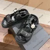 Klassiska kvinnors sandaler designer Lychee Cowhide Beach Shoe Platform Heels Slides With Bowknot Strass Pearl Casual Shoe Pink Green Black Quilted Texture Leisure Shoe