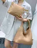Luxury Bottgs's Vents's Hop shoulder bags for women Leather texture double-sided woven bag Handmade middle-aged tote Women new fashionWith Real Logo