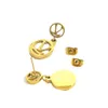 Designer G Brand Love Earrings Drop T Charm Gold Plated Stainless Steel Wedding Party Swimming No Fade Jewelry GG old