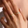Wedding Rings Tiny Zodiac Womens Signature Ring Stainless Steel Gold Constellation Gemini Birthday Ring Bijoux Women Q240315