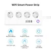 Smart Socket WiFi Power Strip Multi Plug med 4 4usb Port Compatible Alexa Home Hometuya SmartLife 240228