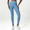 Lu Align Lemon-Leggings für Damen, nackte Taille, weiche Nylon-Yoga-Hose, hohe Stretch-Passform, schmal geschnittene Lauf-Gymnastik-Strumpfhose, weibliche Trainingskleidung